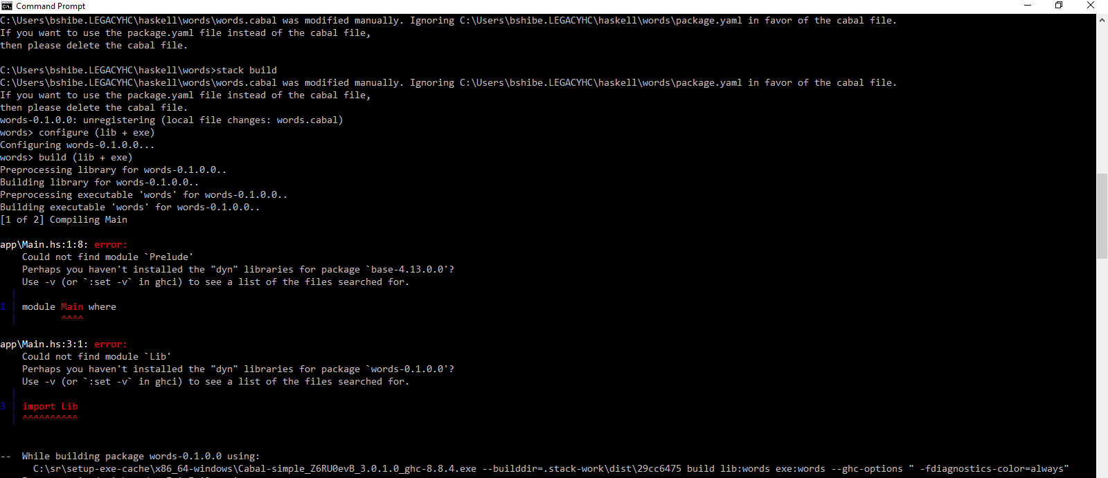 Haskell Stack Can T Compile With Dynamic Learn Haskell Community